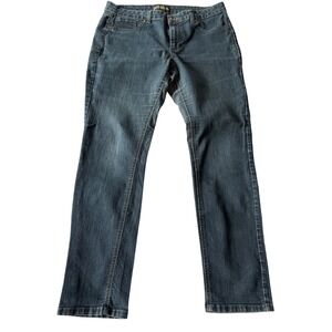 D. Jeans Womens 14 Bootcut Blue Stretch Denim Mid Rise 29x36 Beaded Back Pocket